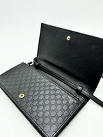 Load image into Gallery viewer, Gucci Black Micro Guccissima Leather Flap Crossbody Bag (Like new) 8JQCVMX
