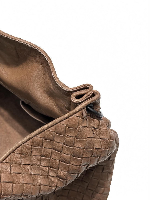 Bottega Veneta Nappa Intrecciato Parachute Bag Maple (Pre-owned) QV3D2TY