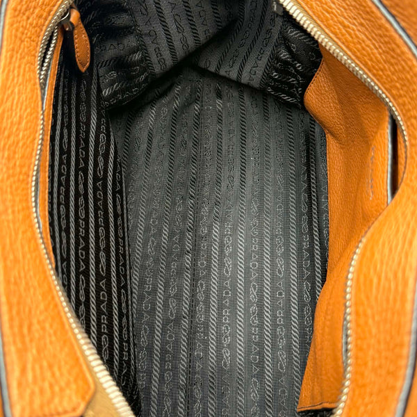 Prada Brown Vitello Phenix Convertible Tote Bag (Pre-owned)