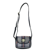 Load image into Gallery viewer, Burberry Navy Blue Canvas Nova Check Crossbody Bag (Pre-owned)
