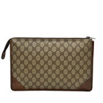 Load image into Gallery viewer, Gucci Ophidia Brown Canvas Clutch Bag Vintage (Pre-owned) MXJR6TW
