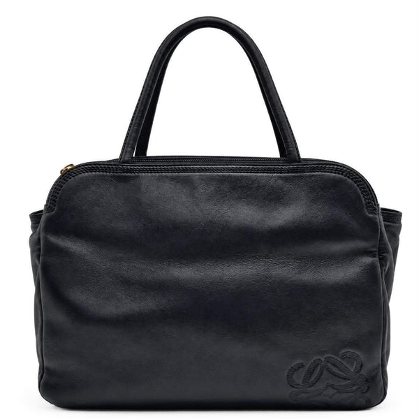 Loewe Anagram Nappa Leather Mini Handbag Black (Pre-owned)