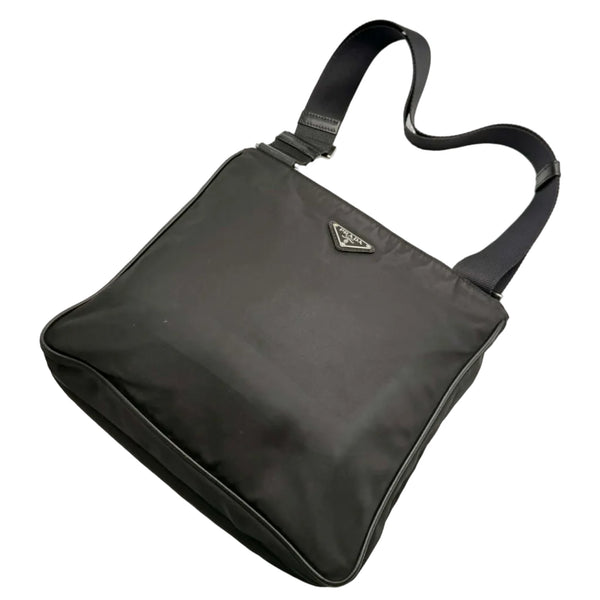 Prada Nylon Shoulder Bag Black (Pre-owned)