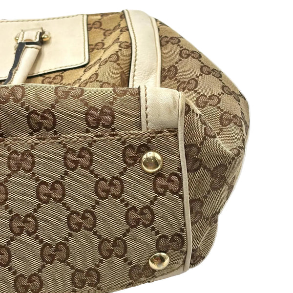 Gucci Monogram Trophy Satchel Beige Ebony Mystic White (Pre-owned) BDCVG7B