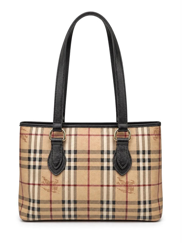 Burberry Haymarket Check Coated Canvas Medium Regent Tote Bag (Pre-owned)