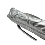 Load image into Gallery viewer, Fendi Midi Baguette Chain Bag Zucca Embossed Leather Silver (Pre-owned) C4DTW7W
