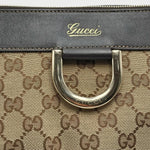 Load image into Gallery viewer, Gucci Monogram D Gold Tote Dark Brown (Pre-owned) 7JK26CK
