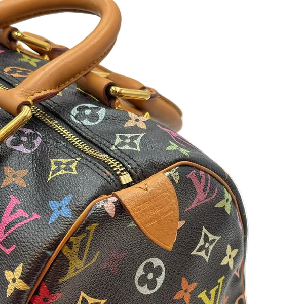 Louis Vuitton x Takashi Murakami Black Monogram Multicolor Speedy 30 Bag  (Pre-owned)