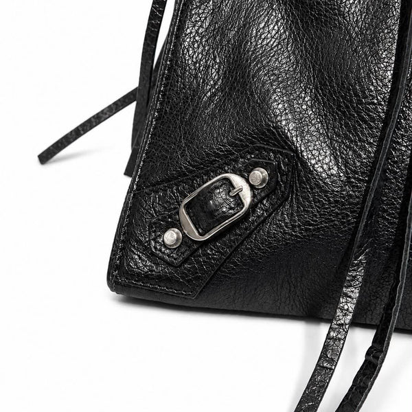 Balenciaga Agneau Classic Hardware Small Pouch Gris Fossile (Pre-owned)