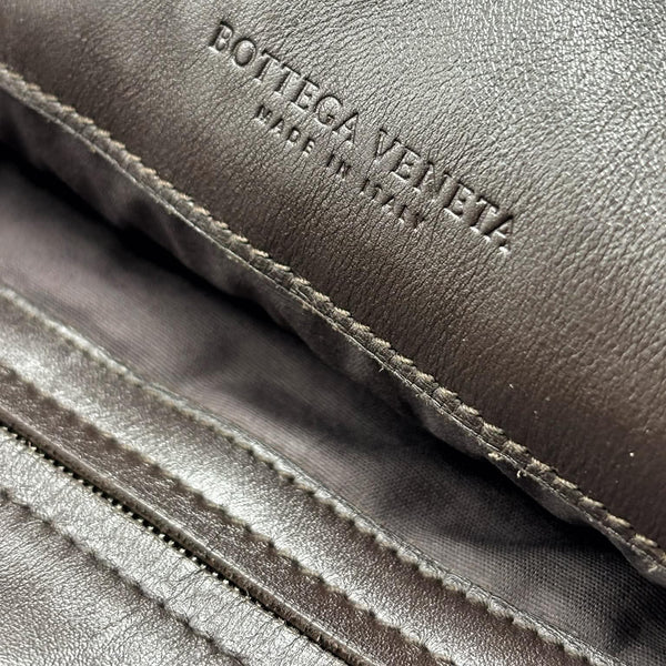 Bottega Veneta Leather Intrecciato Crossbody Bag Brown (Pre-owned) CT4GGDJ9