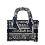 Load image into Gallery viewer, Christian Dior Toile De Jouy Dioriviera Small Book Tote Blue (Like new) H239R6J

