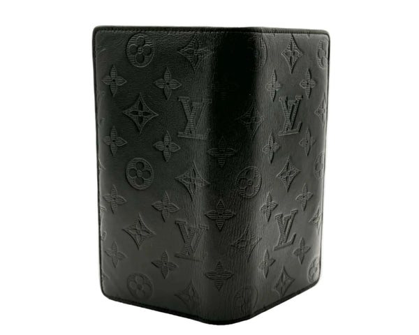 Louis Vuitton Brazza Wallet Black Monogram Shadow Calf Leather (Like new)