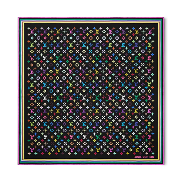 Louis Vuitton x Takashi Murakami Monogram Multicolor Square 90 Black (Framed)