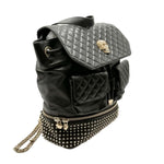 Load image into Gallery viewer, Philipp Plein Skull Studded Backpack Black Leather (Like new)
