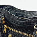 Load image into Gallery viewer, Balenciaga Black Lambskin Leather Motorcycle Mini City Bag (Pre-owned) MDVVMBH
