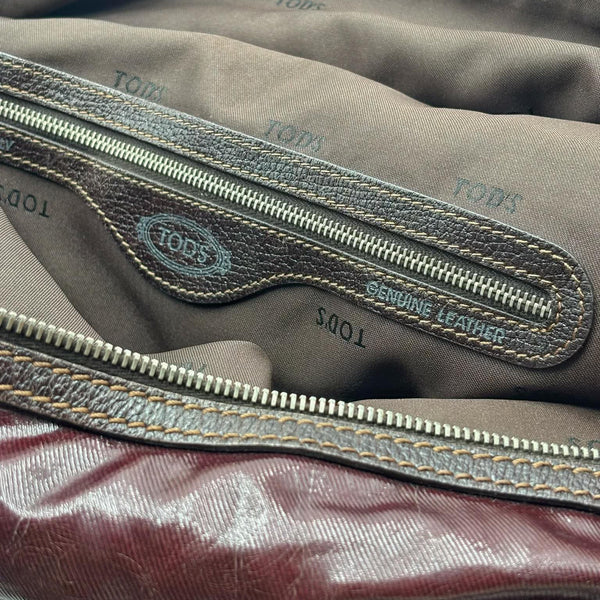 TOD'S Brown Coated Canvas G-Bag Sacca Grande Tote Bag (Pre-owned)