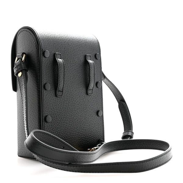 Gucci Dollar Calfskin Vertical Horsebit 1955 Crossbody Bag Black (Brandnew) RVK8H3V