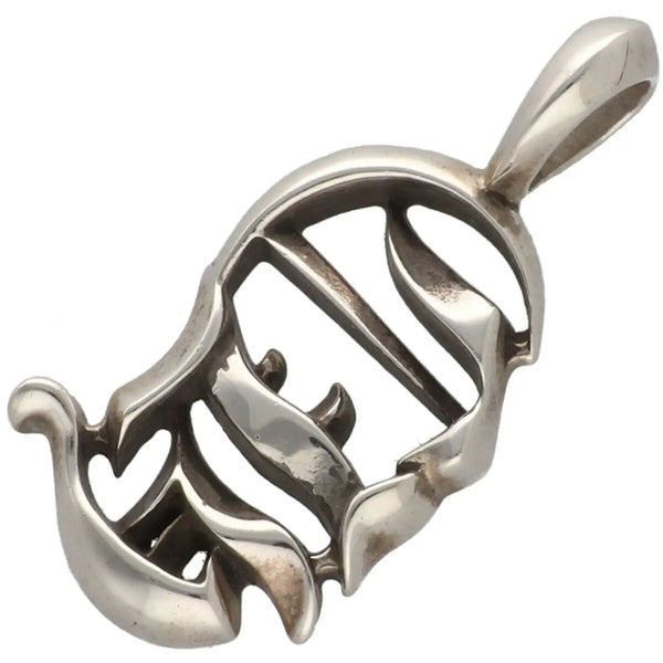 Chrome Hearts CH Vertical Logo Silver Pendant