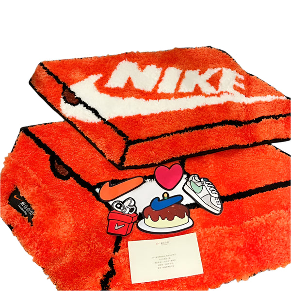 Nike Classic Shoe Box DIY Collage Shaped Floor Mat Carpet