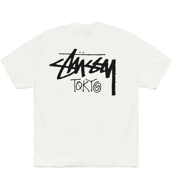 Stussy Stock Logo Tokyo Tee White