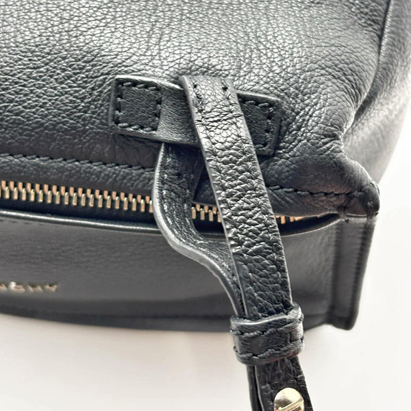Givenchy Pandora Bag in Black Goat Skin Leather & Silver Hardware (Pre-owned) 34YMCB8