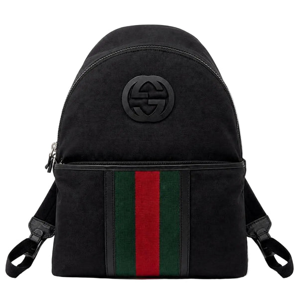 Gucci Backpack Sherry Line Black (Pre-owned) 4KX67CY