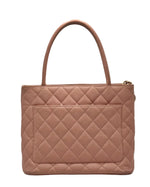 Load image into Gallery viewer, Chanel Pink Quilted Caviar Leather Medallion Tote Bag Vintage (Pre-owned) B6XW7J8
