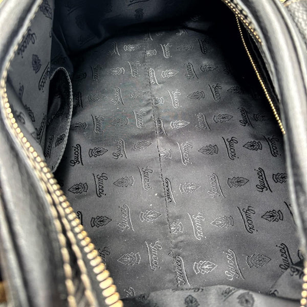 Gucci Leather Aviatrix Boston Bag Black (Pre-owned) T3YM67D