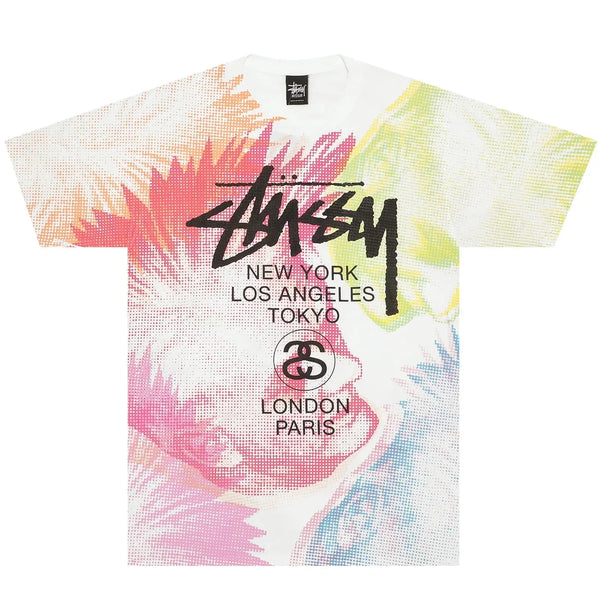 Stussy Punk Heads Tee White Multi