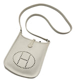 Load image into Gallery viewer, Hermès Mini Evelyne White Silver Hardware Shoulder Bag (Pre-owned) TBJQW6K
