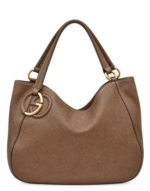 Gucci G Interlocking Hobo Brown (Pre-owned) KBCYXTQ