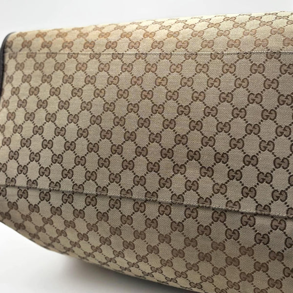Gucci Web Strap Side Snap Carry On Duffle Bag GG Canvas Large travel bag (Pre-owned) 84327YK
