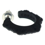 Load image into Gallery viewer, Chrome Hearts Cross Band Hoop Silicone Earring Black
