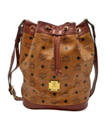 Load image into Gallery viewer, MCM Visetos Drawstring Bucket Bag Brown (Pre-owned)
