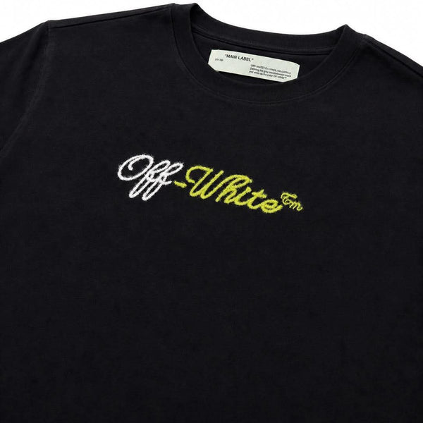 Off-White Graffiti-Print Loose-Fit Short Sleeve T-shit Black