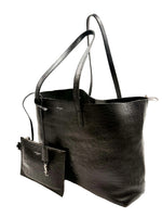 Load image into Gallery viewer, SAINT LAURENT Calfskin Crocodile Embossed Large Shopper Tote Black (Like new)
