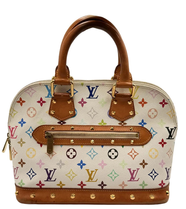 Louis Vuitton White Monogram Multicolore Canvas Alma PM Bag (Pre-owned) GCM4DQB