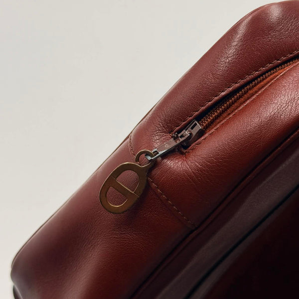 Dior Burgundy Suede Leather Shoulder Bag One Strap Vintage (Pre-owned)