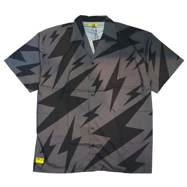 Scars Bolt Open-collar Shirt Grey Black