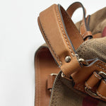 Load image into Gallery viewer, Burberry Saddle Brown Canvas Check Medium Susanna Hobo Bag (Pre-owned) 9YK3D39
