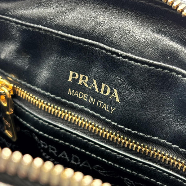 Prada Black Quilted Soft Calfskin Leather Diagramme Camera Crossbody Bag (Like new) K7JVRDD