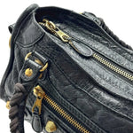 Load image into Gallery viewer, Balenciaga Black Lambskin Leather Motorcycle Mini City Bag (Pre-owned) MDVVMBH

