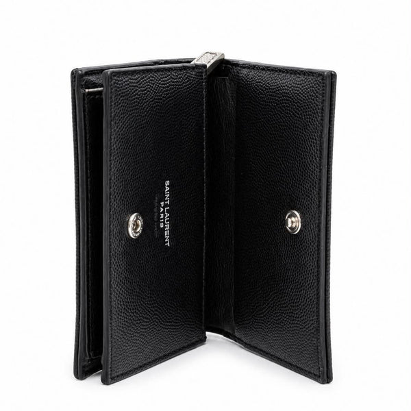 Saint Laurent Grain De Poudre Matelasse Chevron Monogram (Pre-owned)