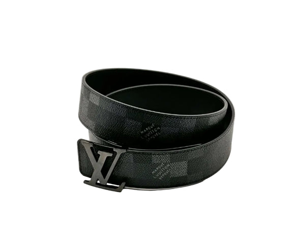 Louis vuitton LV Initiales 40mm Reversible Belt Damier Graphite Canvas Palladium Finish Buckle (Like new)