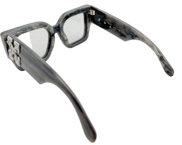 OFF-WHITE Catalina Rectangular Frame Sunglasses Light Grey/Light Grey/White (Pre-owned)