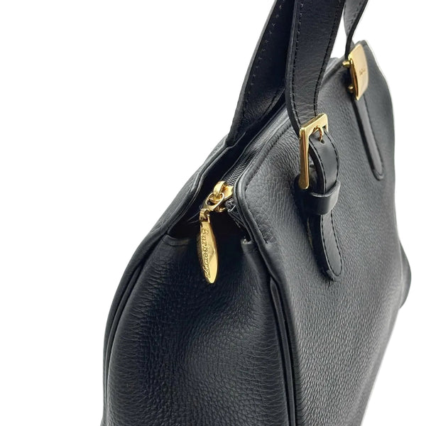 Burberry Small Banner Leather Handbag Black (Like new) BCV3YJR