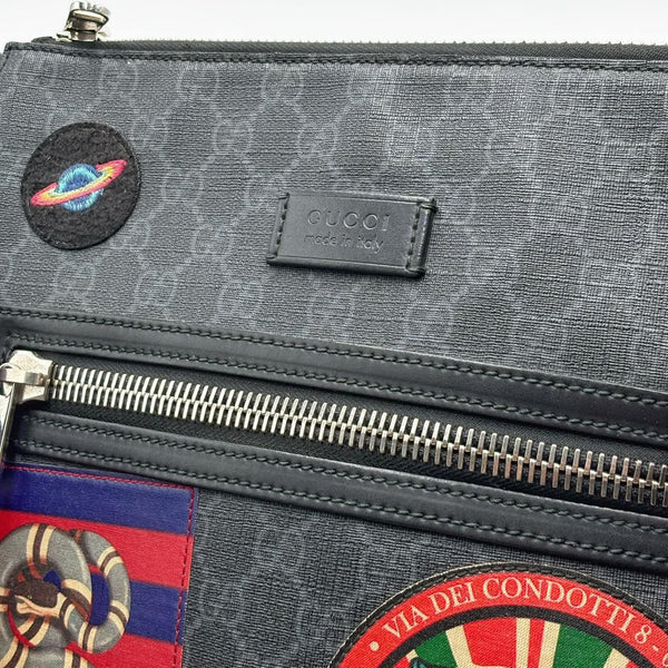 Gucci Black GG Supreme Canvas Night Courier Messenger Bag (Pre-owned) 8J769BV