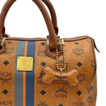 Load image into Gallery viewer, MCM Visetos Dog Bone Boston Bag (Pre-owned)
