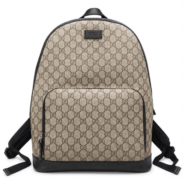 Gucci GG Supreme Monogram Medium Backpack Black (Like new) GDQH786