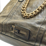 Load image into Gallery viewer, Max Mara Olive Green Leather Shoulder Bag (Pre-owned)
